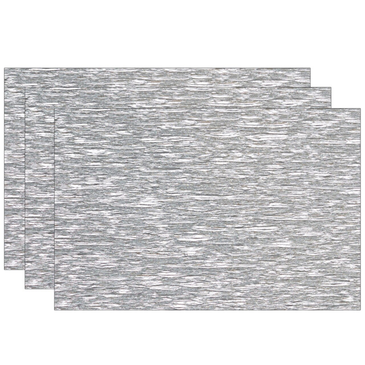 Extra Fine Crepe Paper, Metallic Silver, 10.7 Sq. Ft Per Pack, 3 Packs